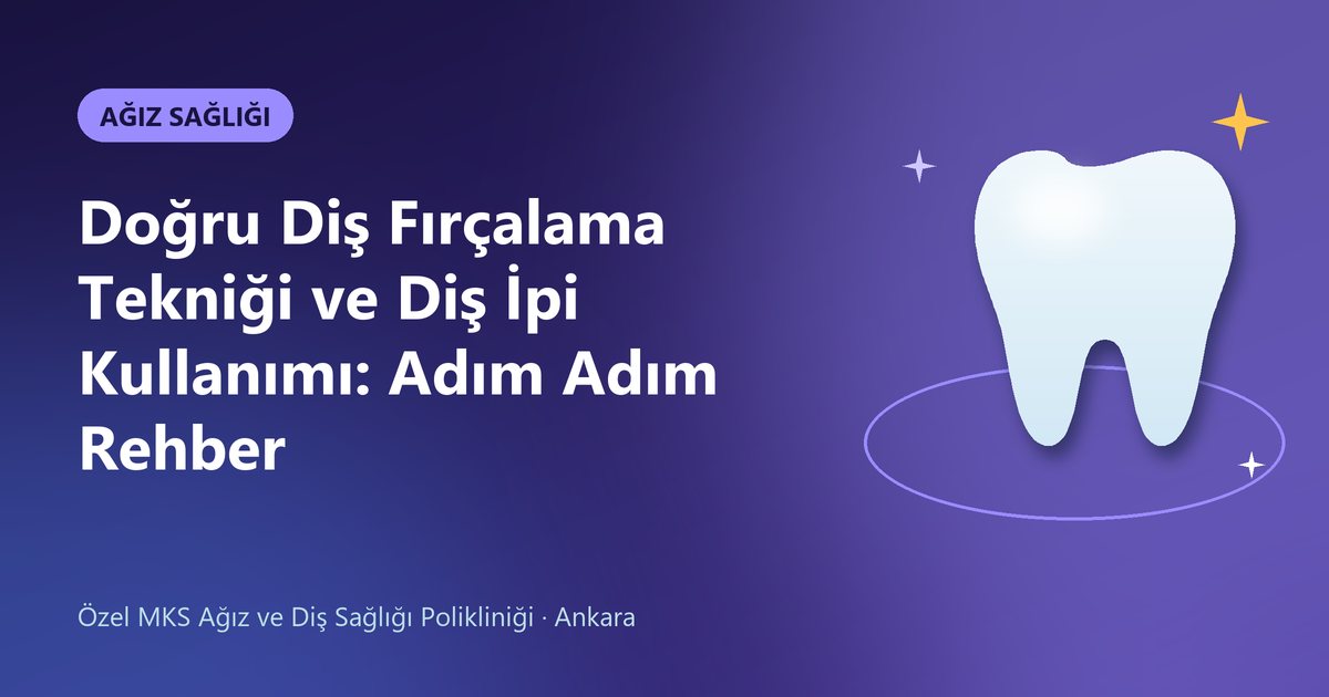 Doğru Diş Fırçalama Tekniği ve Diş İpi Kullanımı: Adım Adım Rehber – MKS Diş blog kapak görseli