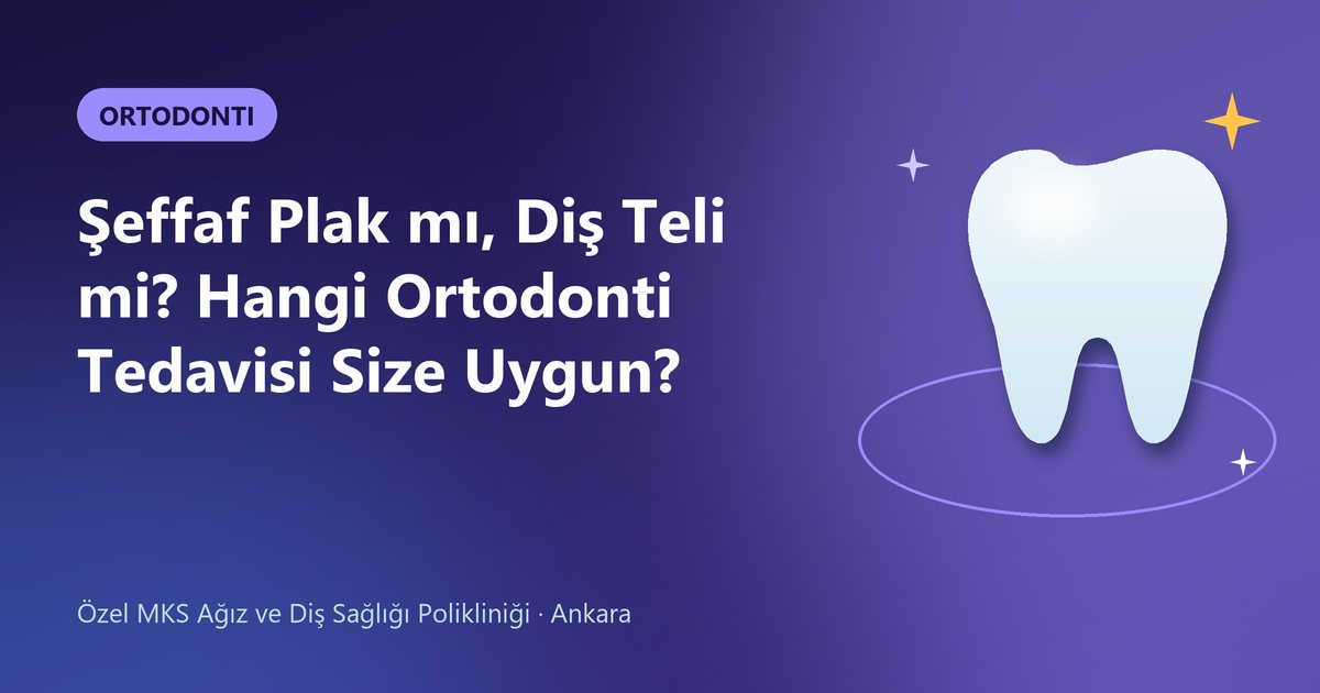 Şeffaf Plak mı, Diş Teli mi? Hangi Ortodonti Tedavisi Size Uygun? – MKS Diş blog kapak görseli